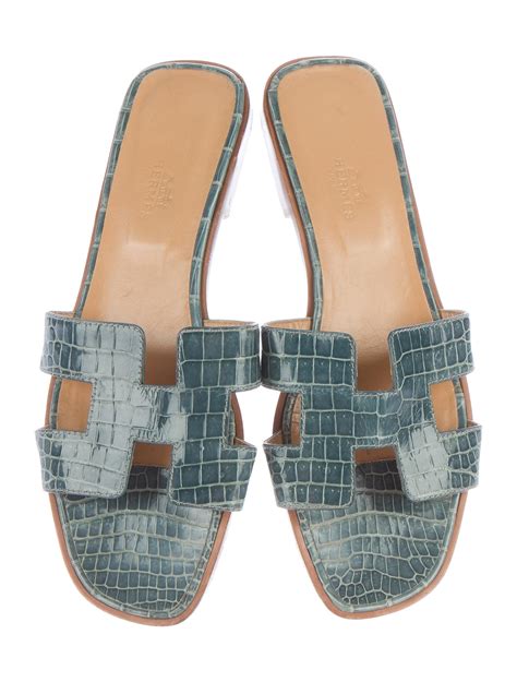 hermes style oran sandals|Hermes oran crocodile sandals.